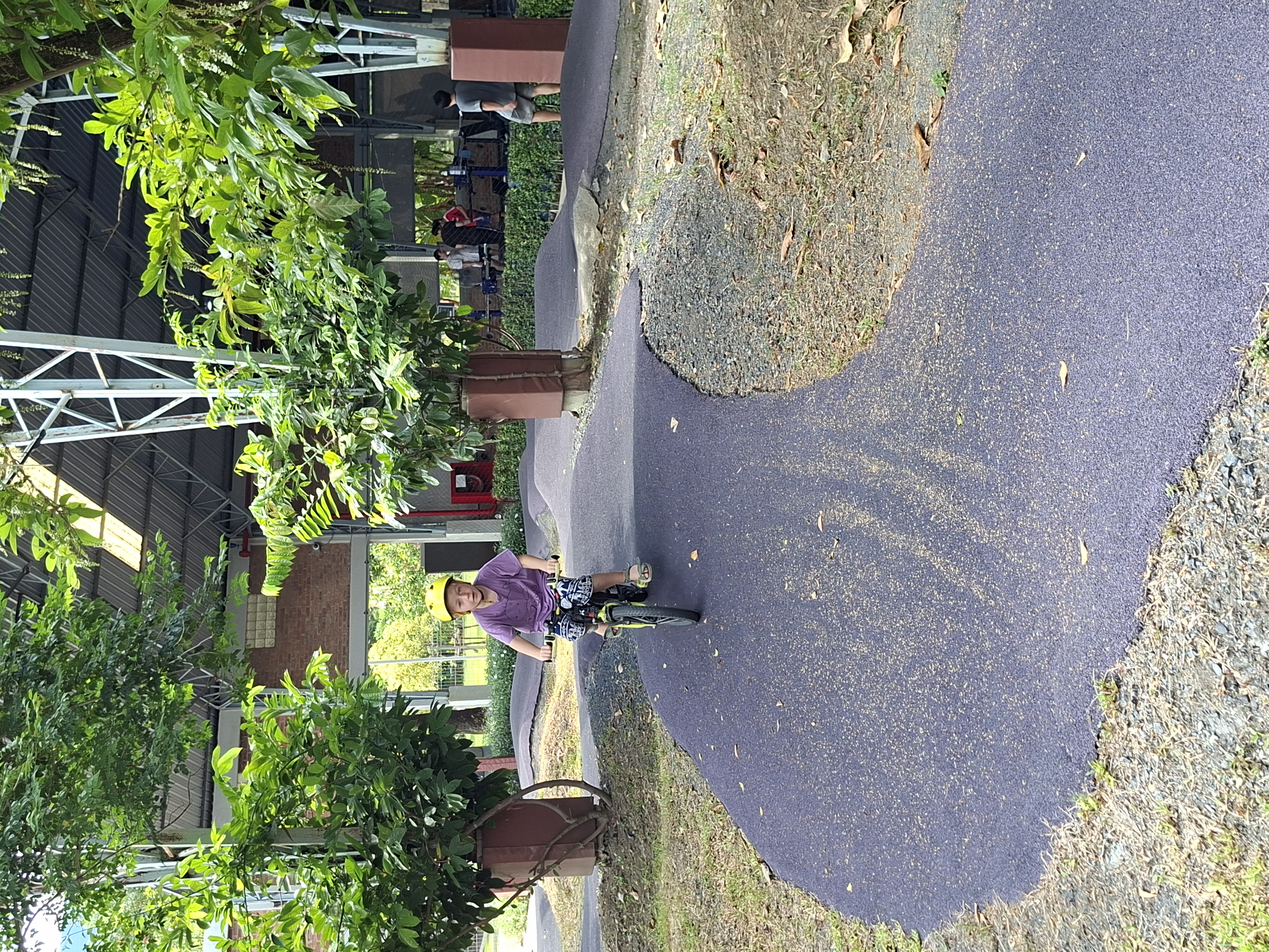 A boy on a bike