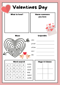 A child's activity sheet