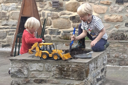 Two kids play
