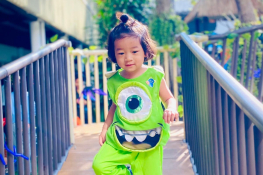 A child in a halloween costume