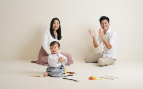 A multicultural family of three