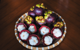 A bowl of Mangosteen