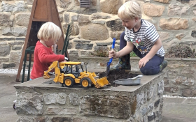 Two kids play